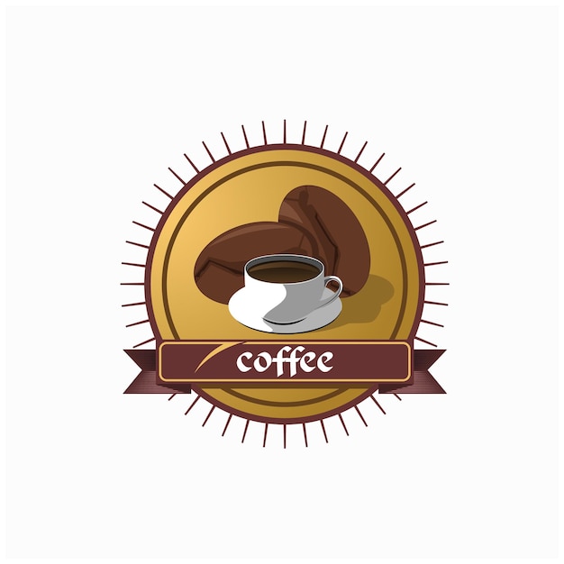 Diseño original del logotipo de café negro.