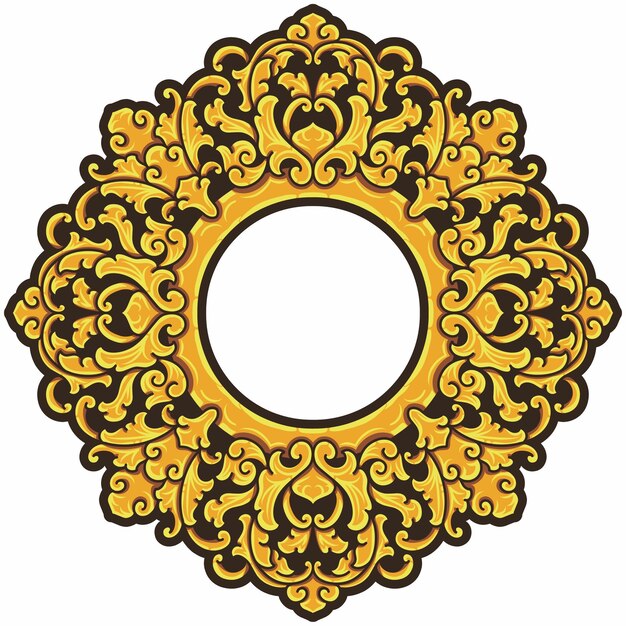 Diseño ornamental aislado Elementos ornamentales para sus diseños Colores negro y dorado
