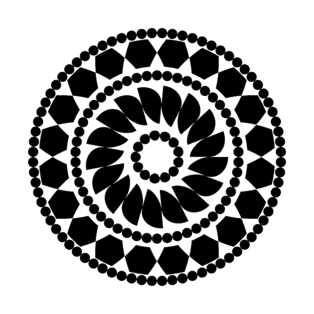 Diseño ornamental en blanco y negro y arte de papel tapiz.
