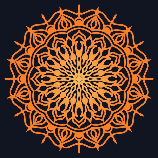 Diseño ornamental decorativo de patrón de flores de Mandala de lujo