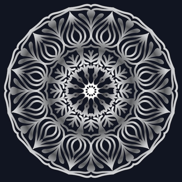 Diseño ornamental decorativo de patrón de flores de Mandala de lujo