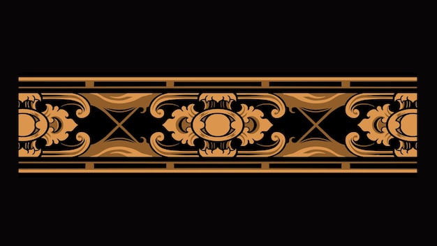 Diseño de ornamento clásico grabado vectorial para elementos, color editable