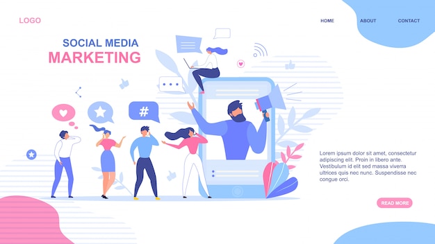 Diseño de página de aterrizaje para marketing en redes sociales