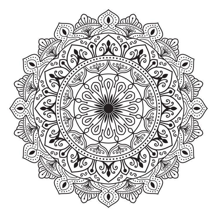 Diseño de página para colorear mandala