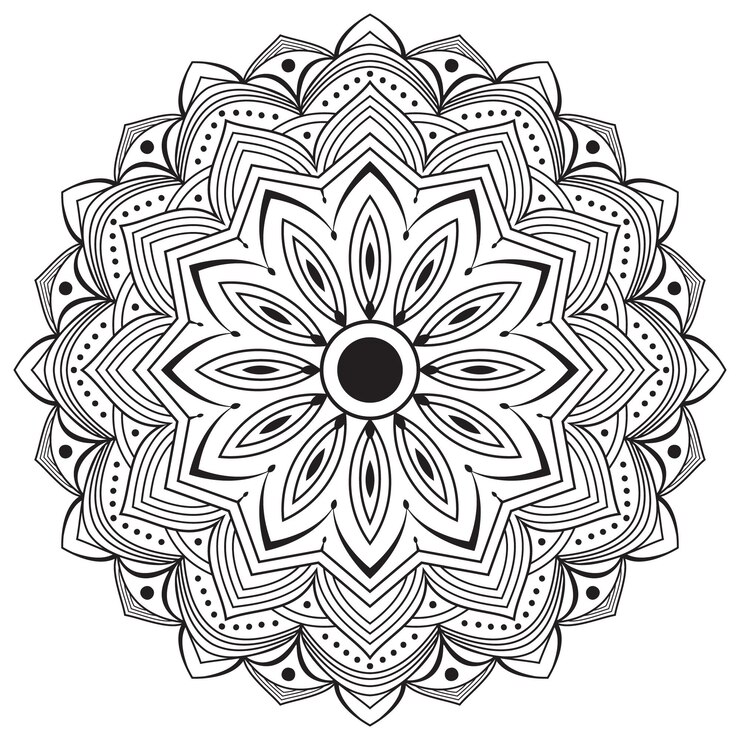 Diseño de página para colorear mandala