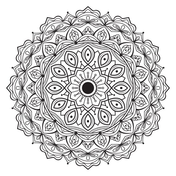 Diseño de página para colorear mandala