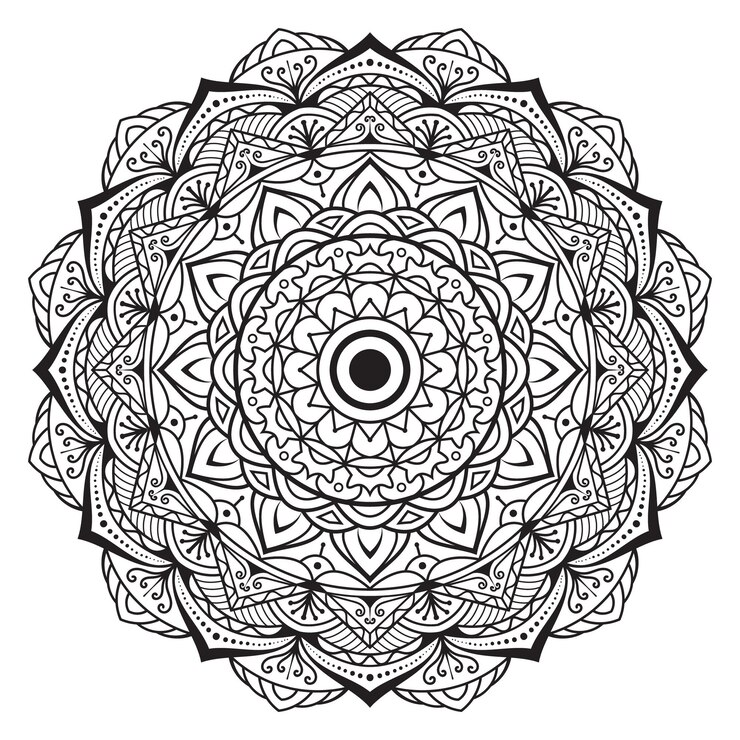 Diseño de página para colorear mandala