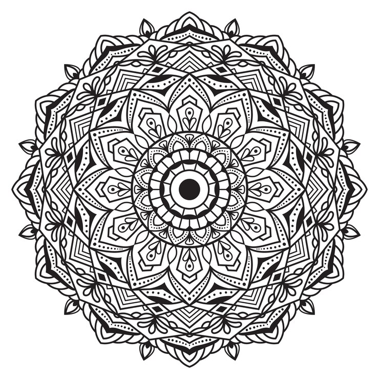 Diseño de página para colorear mandala