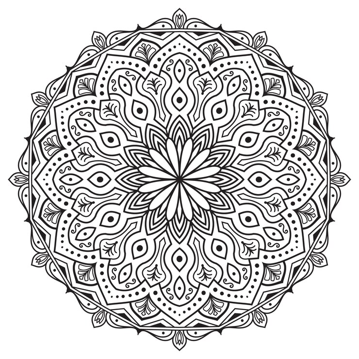 Diseño de página para colorear mandala