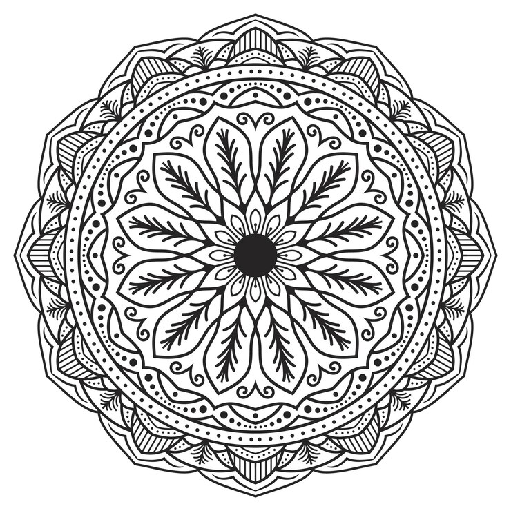Diseño de página para colorear mandala