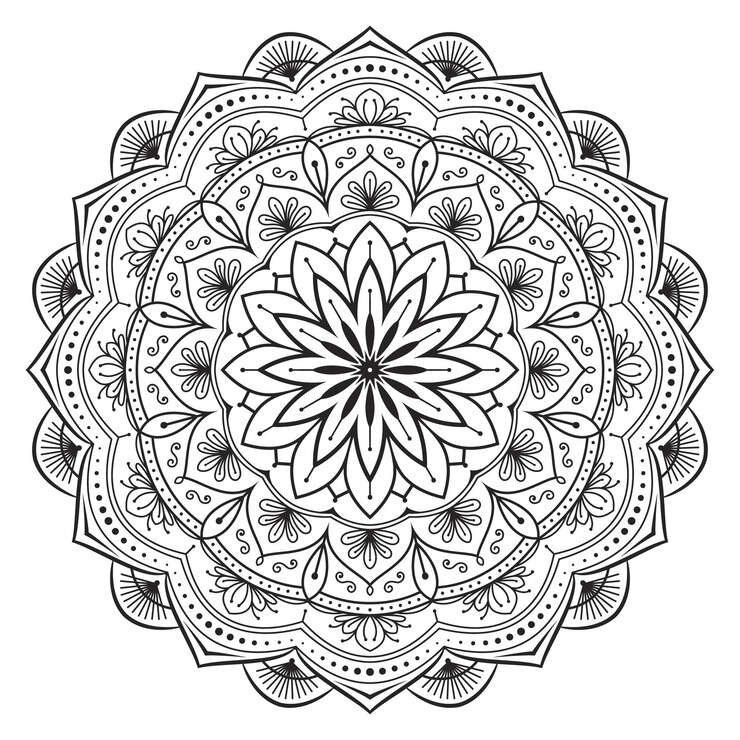 Diseño de página para colorear mandala