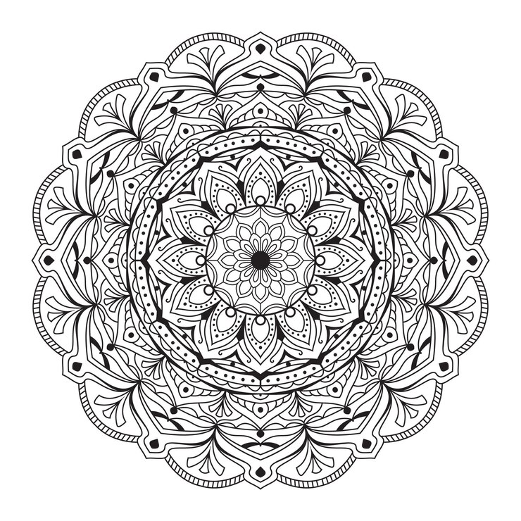 Diseño de página para colorear mandala