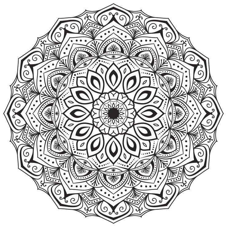 Diseño de página para colorear mandala