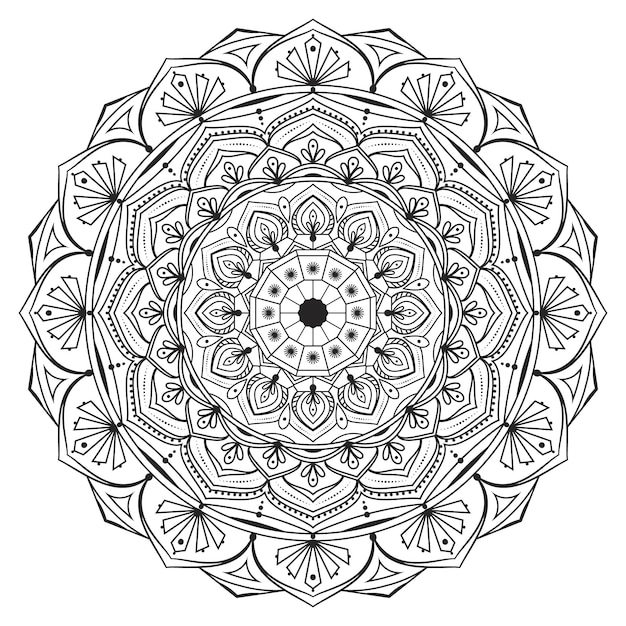 Diseño de página para colorear mandala