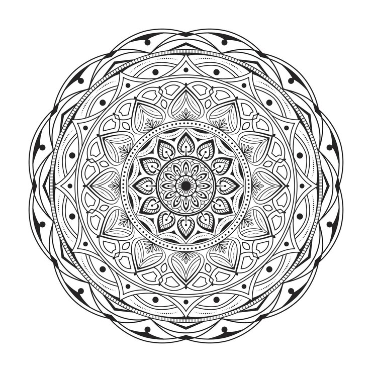 Diseño de página para colorear mandala