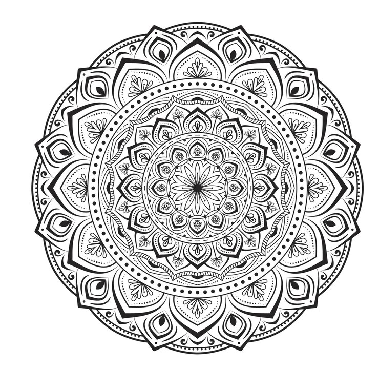 Diseño de página para colorear mandala