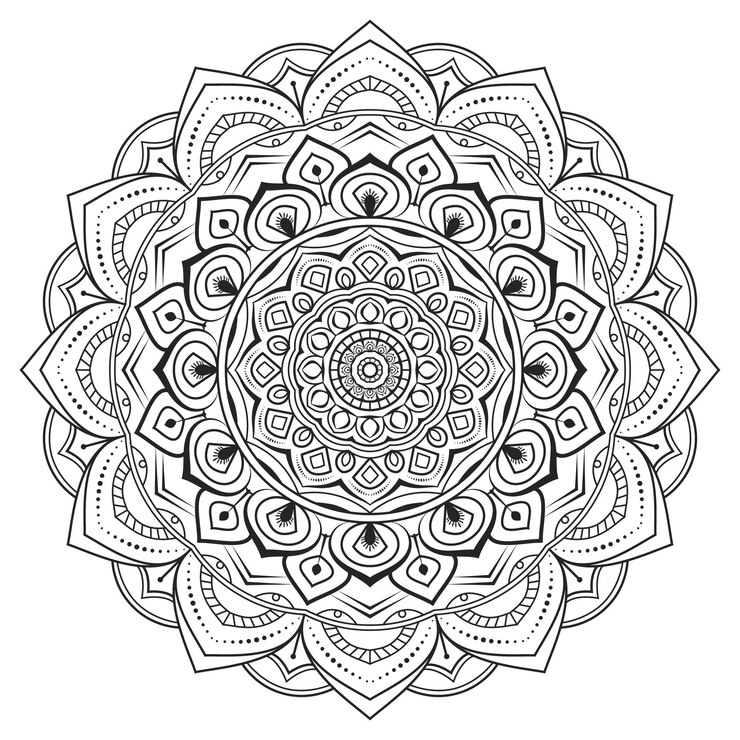 Diseño de página para colorear mandala