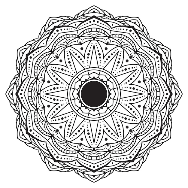 Diseño de página para colorear mandala