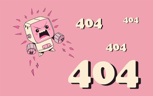 Diseño de la página de error 404 Problema del sitio web falla acceso al sitio web denegado concepto Página web no disponible