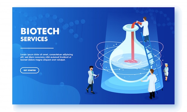 Diseño de página de inicio de respuesta Biotech Service