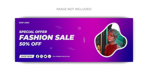 Diseño de la página de portada de Facebook de una gran venta de productos, banner web o plantilla de banner de venta flash de venta de productos
