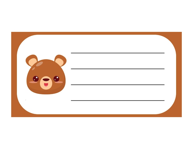 Diseño de las páginas de la agenda infantil semanal y diaria. Lindo osito de peluche. Diseño de lista de verificación para el bloc de notas del diario.