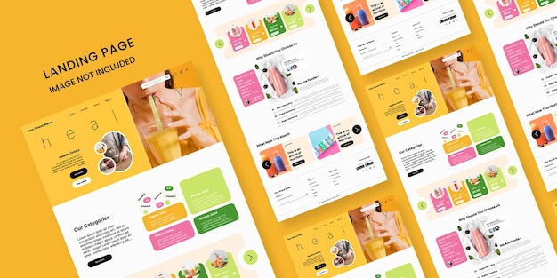 Diseño de páginas de aterrizaje para productos de salud y bienestar