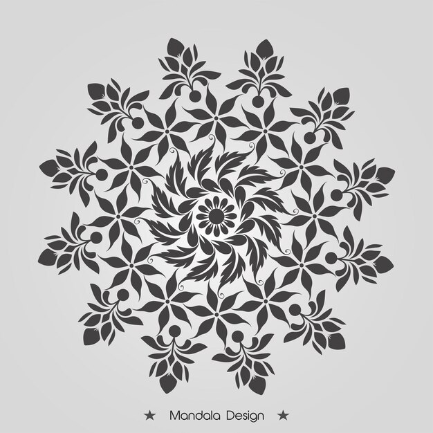 Diseño de páginas de Mandala Floral Vector de Ilustración Premium