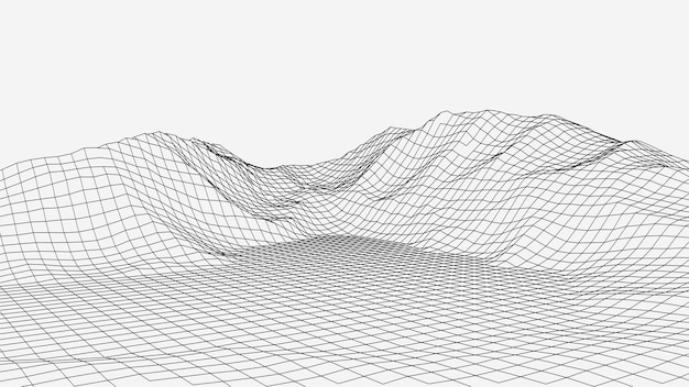 Diseño de paisaje de polígono de terreno de estructura metálica cartografía 3d futurista eps 10