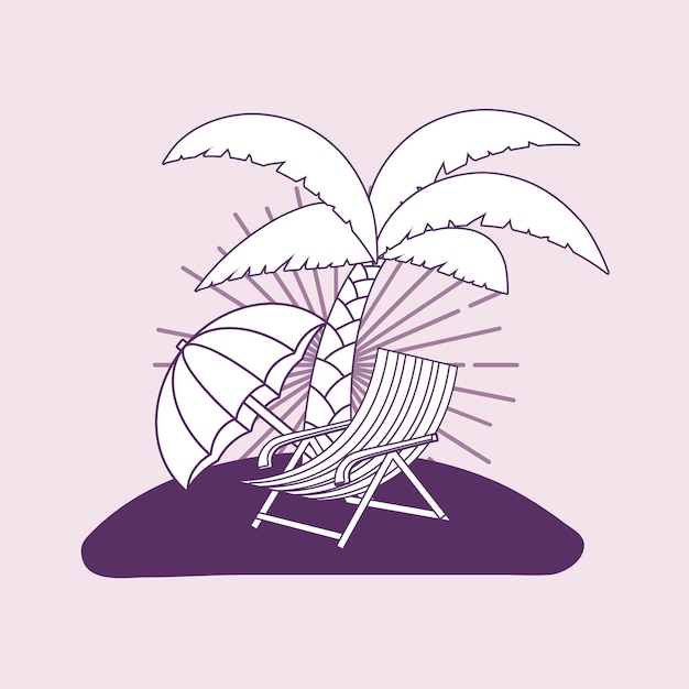 Vector diseño de palmeras tropicales