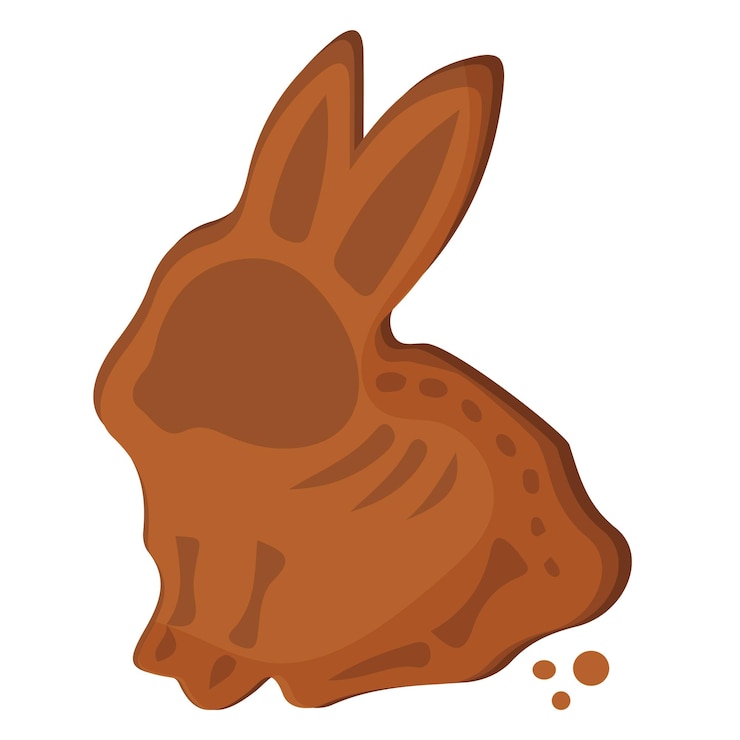 Vector diseño de pan de jengibre de halloween con diseño de esqueleto de liebre y vector de migas redondas