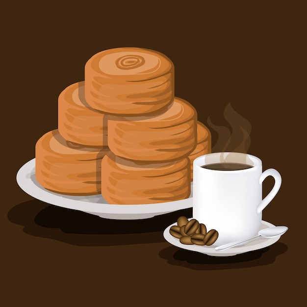 Diseño de panadería, ilustración vectorial.