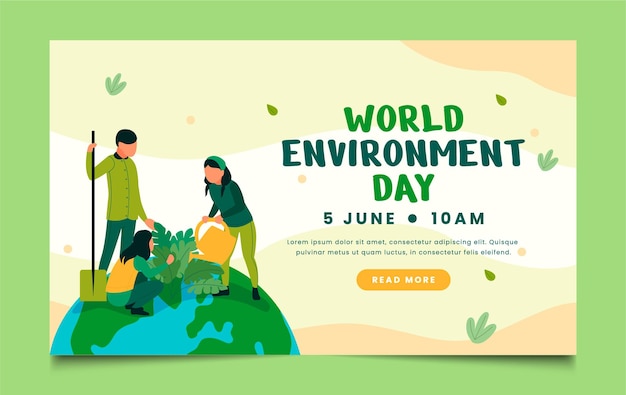 Diseño de la pancarta del Día Mundial del Medio Ambiente