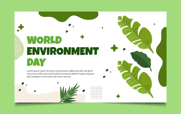 Vector diseño de la pancarta del día mundial del medio ambiente
