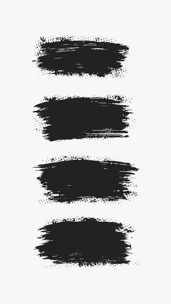Diseño de la pancarta de pincel grunge negro