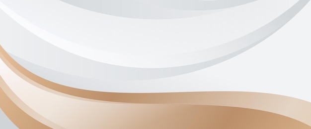 Diseño de pancartas abstractas con gradiente vectorial blanco y dorado Elemento de diseño gráfico Concepto de estilo moderno para el fondo de la pancarta