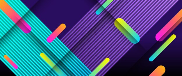 Diseño de pancartas abstractas de gradiente vectorial colorido Elemento de diseño gráfico Concepto de estilo moderno para el fondo de la pancarta del volante de la tarjeta de papel tapiz de la portada o el folleto