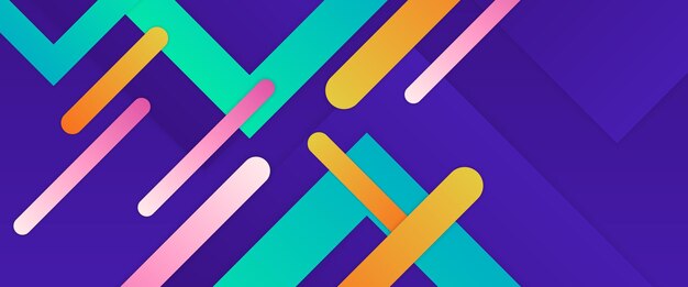 Diseño de pancartas abstractas de gradiente vectorial colorido con estilo geométrico Elemento de diseño gráfico concepto de estilo moderno para el fondo de la pancarta volante tarjeta de papel tapiz cubierta o folleto
