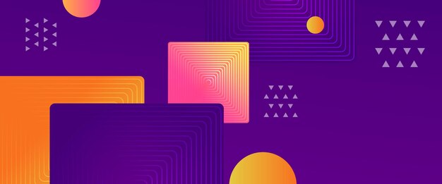 Diseño de pancartas abstractas de gradiente vectorial rosado naranja y púrpura elemento de diseño gráfico concepto de estilo moderno para el fondo de la pancarta volante tarjeta de papel tapiz cubierta o folleto