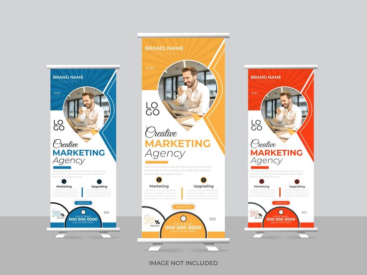 Diseño de pancartas corporativas enrollables
