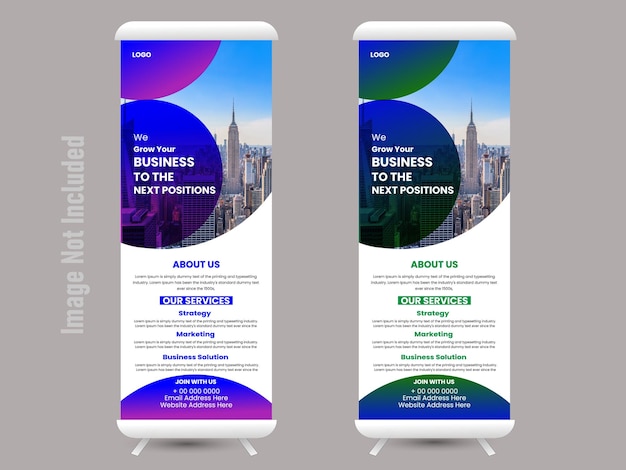 Diseño de pancartas creativas y corporativas