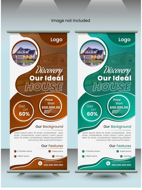 Diseño de pancartas enrollables en estado real
