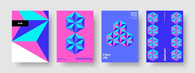 Diseño de pancartas geométricas para presentaciones creativas de negocios Resumen plantilla de folleto de folleto