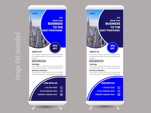 Diseño de pancartas recopilatorias para negocios corporativos