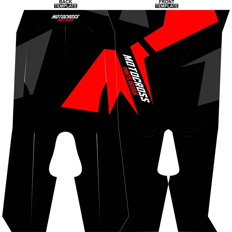 Vector diseño de pantalones de motocross de sublimación listo para imprimir