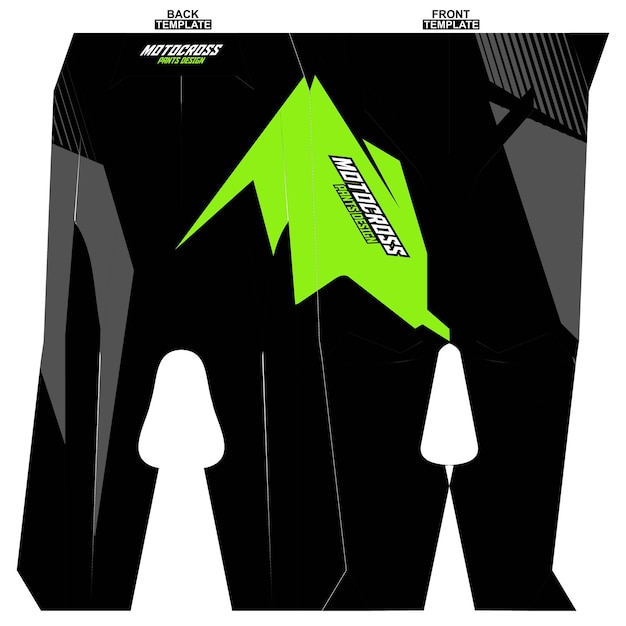 Diseño de pantalones de motocross de sublimación listo para imprimir