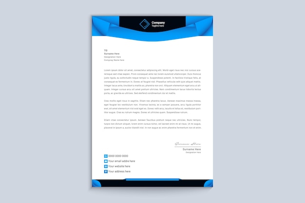 diseño de papel de carta de la empresa
