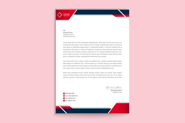 diseño de papel de carta de la empresa