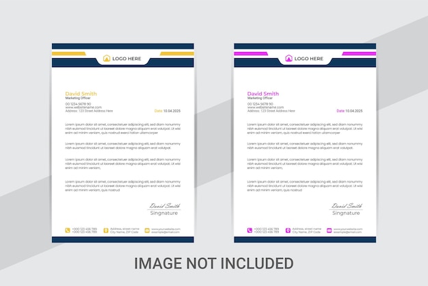Diseño de papel de carta profesional moderno para empresas corporativas