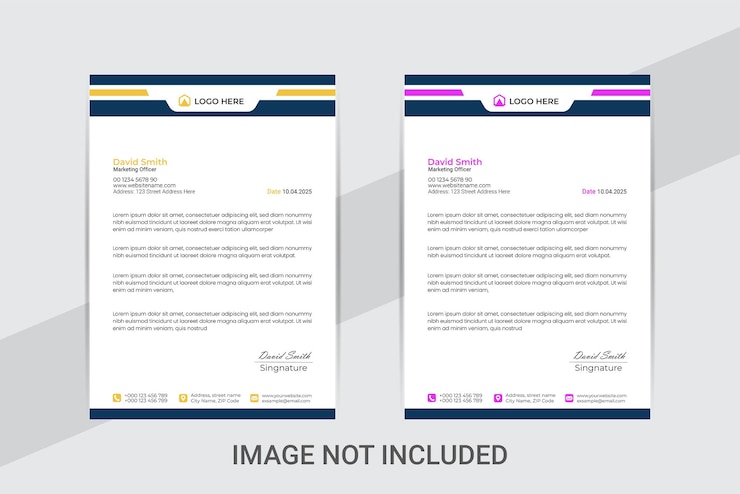 Diseño de papel de carta profesional moderno para empresas corporativas
